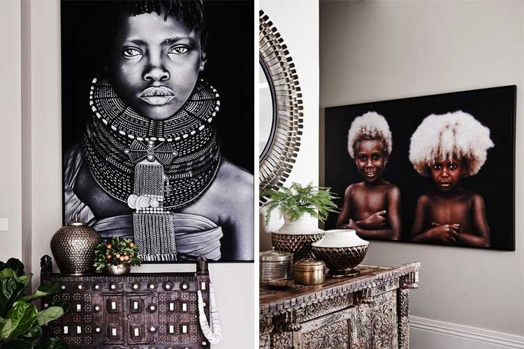 Ideas for wall decoration with tribal photography