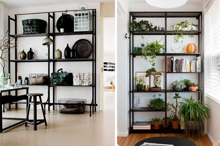 Metal shelving for storage at home